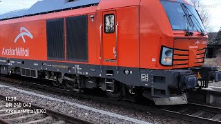 Zugverkehr am Abzweig Bahnhof Biederitz mit drei Dual Mode Vectrons BR 248 [upl. by Eamanna]