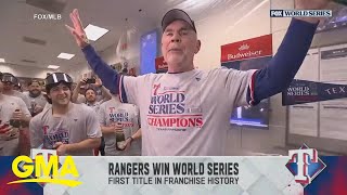 Texas Rangers win World Series [upl. by Zina]