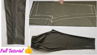 Very Easy Pant Trouser Cutting And Stitching  Womens Pant Trouser cutting and stitching  Pant [upl. by Cormac]