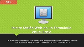 TIPS  Iniciar Sesión Web en un Formulario Visual Basic [upl. by Miun]