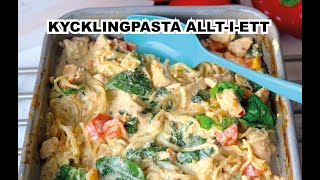 Kycklingpasta alltiett – pasta recept [upl. by Levana371]