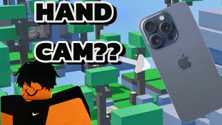 Roblox BedWars Mobile Handcam [upl. by Brittney]