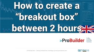 How to create a breakout box between 2 hours  ProRealTime [upl. by Ydal]