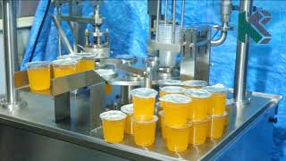 Automatic Juice Cup Filling amp Sealing Machine  Kalindri Packaging [upl. by Aleit]