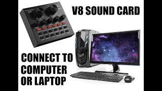 HOW TO CONNECT V8 SOUND CARD TO COMPUTER  PC  LAPTOP FOR RECORDING amp STREAMING WIRING PROCEDURE [upl. by Mayda]