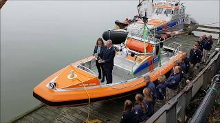 Doop nieuwe reddingboot KNRM Reddingstation Stellendam [upl. by Ahsinyt935]