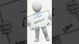 QuranPak184 surah al tin with urdu translation [upl. by Aicirtal635]