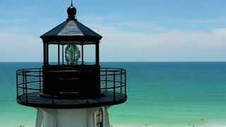 Gasparilla Island Lighthouse at Boca Grande FL Drone Video [upl. by Akeber]