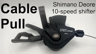 Shimano Deore 10speed Shifter Cable Pull [upl. by Ocirne140]