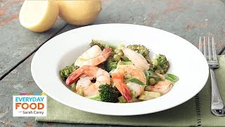 LemonSauteed Shrimp and Broccoli  Everyday Food with Sarah Carey [upl. by Benni]