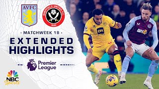 Aston Villa v Sheffield United  PREMIER LEAGUE HIGHLIGHTS  12222023  NBC Sports [upl. by Ayatnohs]