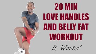 20 Minute Standing Love Handles and Belly Fat Workout That Works [upl. by Flor35]