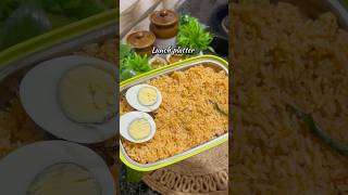 Lunch box Plattertomato rice boiled eggs with dry nuts and seeds￼￼ [upl. by Akimahs]