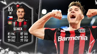 LETHAL FINISHER 💪 86 Bundesliga POTM Patrik Schick Player Review FIFA 22 Ultimate Team [upl. by Eiuol835]