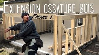 construire son Extension en ossature bois 1 [upl. by Meekar801]