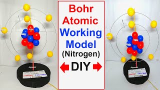 Bohr atomic working model science project for exhibition  diy  rotating  DIY pandit [upl. by Orella701]