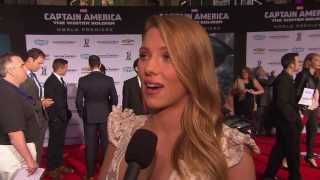 Captain America The Winter Soldier Scarlett Johansson quotBlack Widowquot Movie Premiere Interview [upl. by Nisay]