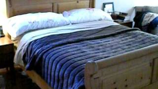 SOLID OAK WOOD QUEEN BED FRAME [upl. by Nnaeed]