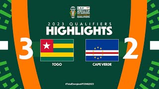 Togo 🆚 Cape Verde  Highlights  TotalEnergiesAFCONQ2023  MD6 Group B [upl. by Hajan]