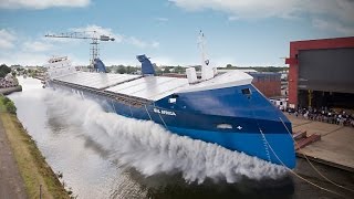 7 Awesome Ship Side Launch Videos [upl. by Natan81]