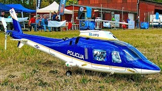 AGUSTA A109 AMAZING RC SCALE MODEL ELECTRIC HELICOPTER WITH SOUND MODULE FLIGHT DEMONSTRATION [upl. by Errehs]