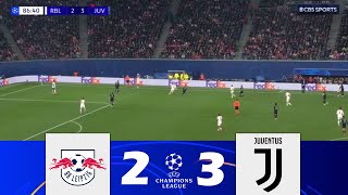 RB LipsiaJuventus 23  UEFA Champions League 202425  Highlights della Partita [upl. by Gant]