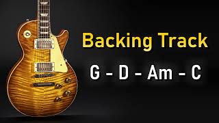 Melodic Rock Pop BACKING TRACK G Major  72 BPM  Guitar Backing Track [upl. by Eisyak]