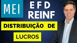 MEI  EFDREINF NA DISTRIBUIÇÃO DE LUCROS  TODOS OS DETALHES [upl. by Ardnassela]