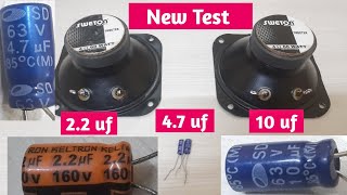 Tweeter capacitor comparison  22 uf  47 uf  10 uf [upl. by Kokoruda]