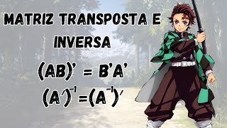 Propriedades de Matriz transpostas e inversa [upl. by Valera]