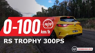 2020 Renault Megane RS Trophy auto 0100kmh amp engine sound [upl. by Arlin]