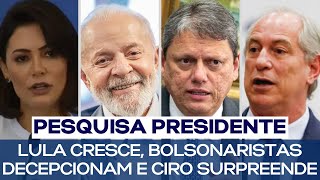 PESQUISA PRESIDENTE LULA CRESCE BOLSONARISTAS DECEPCIONAM E CIRO SURPREENDE [upl. by Inanaup]