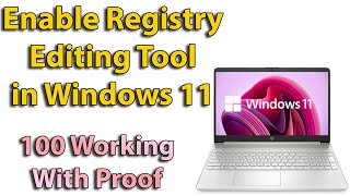 How to Enable Registry Editing Tools in Windows 11  Simple Method 2023 [upl. by Kelsi]