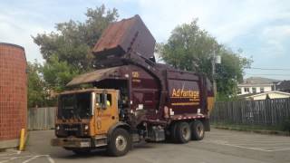 Advantage Waste Systems Emptying 8 Yard Dumpster [upl. by Shanda]