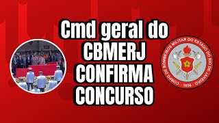 Comandante geral fala sobre concurso viaturas e novas investimentos no CBMERJ confira [upl. by Murdock]