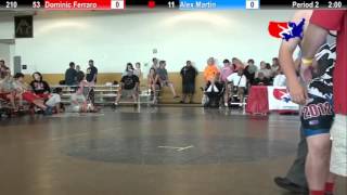 2012 Schoolboy Nat Duals 210 Dominic Ferraro vs Alex Martin [upl. by Eberle]