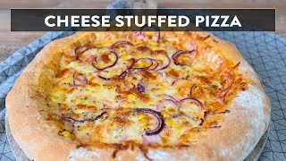 Cheese Stuffed Crust Pizza  Easy Recipe [upl. by Arol]