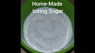 How to make Icing Sugar Confectioners Sugar  HOME MADE POWDERED SUGAR BY POLY [upl. by Llennahs]