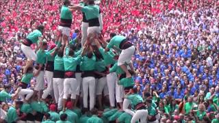 Castellers de Vilafranca Concurs de Castells Tarragona Catalonia Spain Europe [upl. by Ecirtahs]