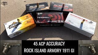 Budget 45 ACP Ammo Review amp Comparison with RIA 1911 GI [upl. by Reseta633]