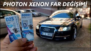 AUDİ A6 FAR DEĞİŞİMİ I Photon D2S 6000K Xenon [upl. by Nirrol]