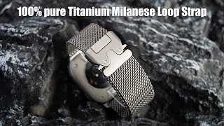 100 pure Titanium Milanese Loop Strap for Apple Watch Ultra 1 2 49mm 10 46mm 9 8 7 6 45mm 44mm [upl. by Ordnaxela610]