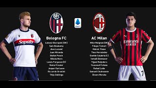 PES Football Life 25  Bologna VS AC Milan  Game Simulation [upl. by Naj]