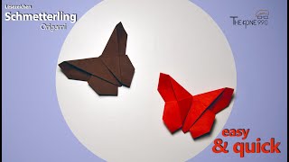 Faltanleitung Lesezeichen Schmetterling  Origami falten leicht gemacht [upl. by Mychael]