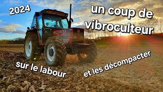 Reprise au vibroculteur des labour et des décompacter 2024 [upl. by Cirda731]