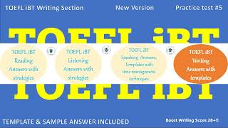 2024 New TOEFL Writing Test 5  Answers with Templates [upl. by Anya]