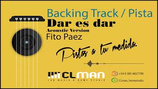 Dar es Dar  Karaoke Instrumental Fito Paez Acústico Backing Track [upl. by Ahsitra]