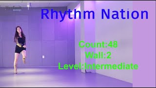 Rhythm Nation Line Dance Dance amp Teach [upl. by Espy71]