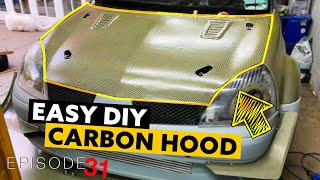 How to Make Carbon Car BonnetHood A simple DIY version anyone can do Easy Composites ep31 [upl. by Vinna397]