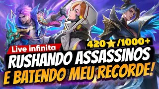 🔴LIVE INFINITA 4201000 RUSHANDO BR NOLAN GLOBAL NAT E MEU RECORD DE STARS  MLBB [upl. by Toddy]